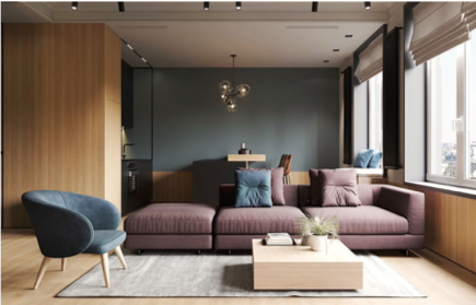 salotto in stile moderno contemporaneo