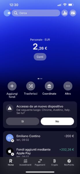 Dashboard Revolut